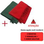 Kit 2 Mantas Natal Para Sofá 3,00 x 1,80M King Algodão Protetor Decoração Natal