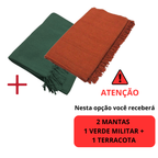 Kit 2 Mantas Natal Para Sofá 3,00 x 1,80M King Algodão Protetor Decoração Natal