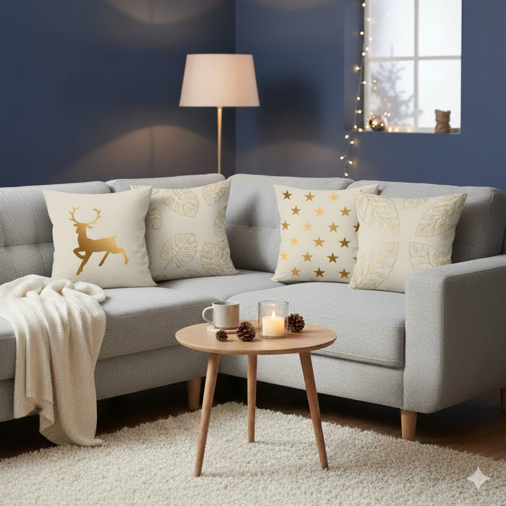 kit 4 capas de almofadas para o natal 