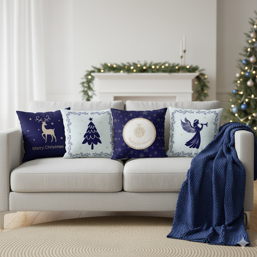 kit 4 capas de almofadas para o natal 