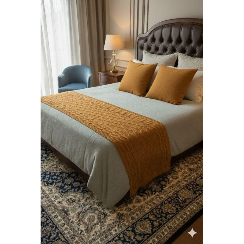 PESEIRA CAMA KING EM TRICOT MANTA TRANÇADO LUXO SOFÁ OU CAMA