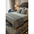 PESEIRA CAMA KING EM TRICOT MANTA TRANÇADO LUXO SOFÁ OU CAMA