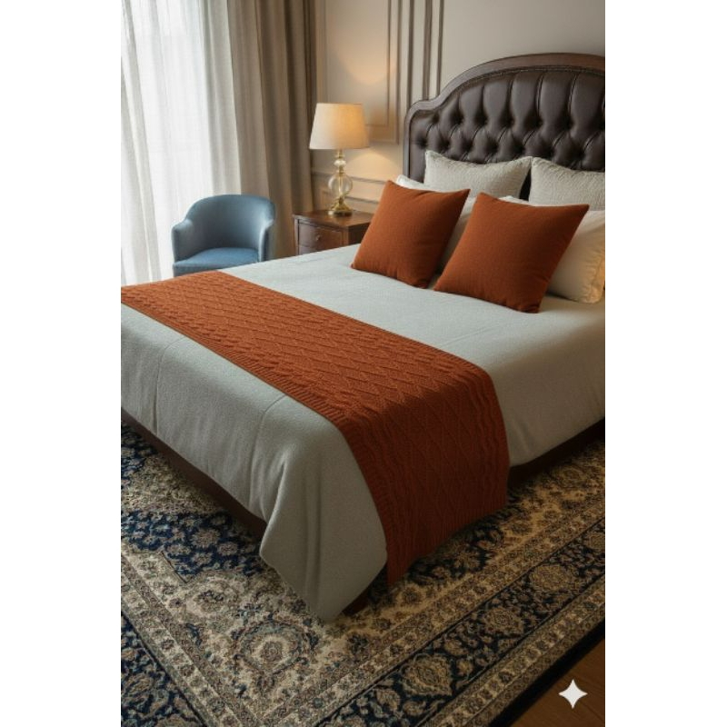 PESEIRA CAMA KING EM TRICOT MANTA TRANÇADO LUXO SOFÁ OU CAMA