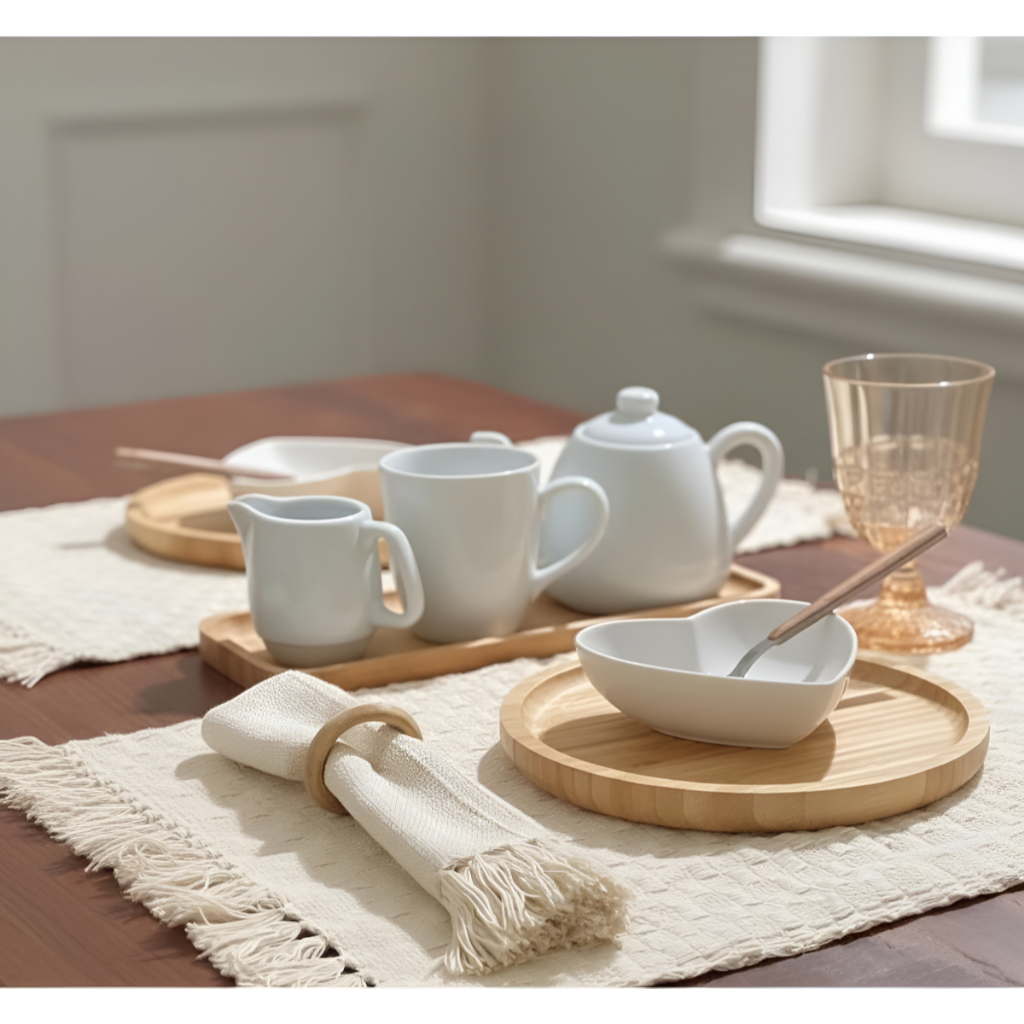 Kit Jogo americano 6 lugares com franja, algodão. Decoração Natal mesa posta.Tear mineiro Boho Chic.