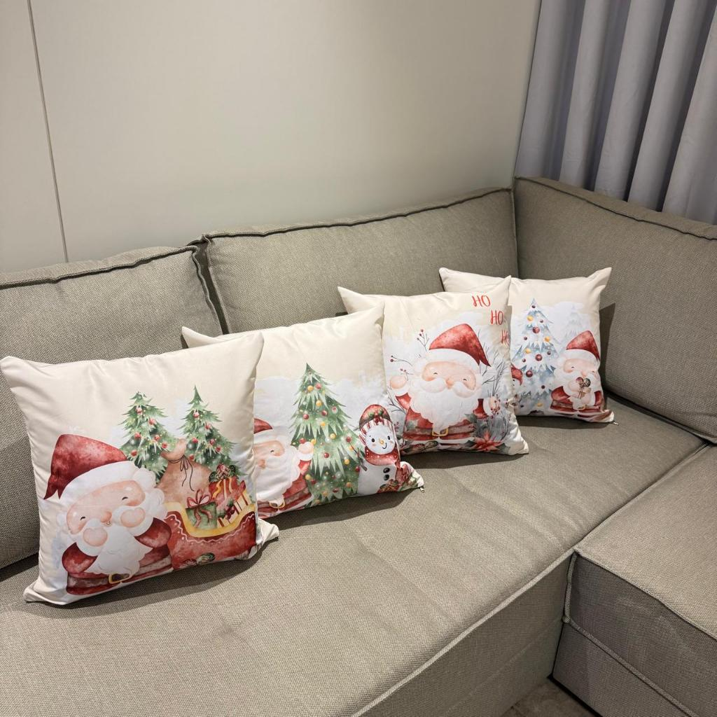 kit 4 capas de almofadas para o natal