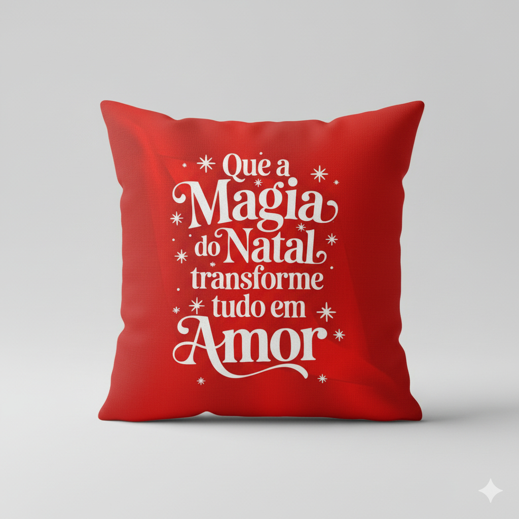Capa de Almofada Decorativa 45x45cm Natal - Coleção Natal