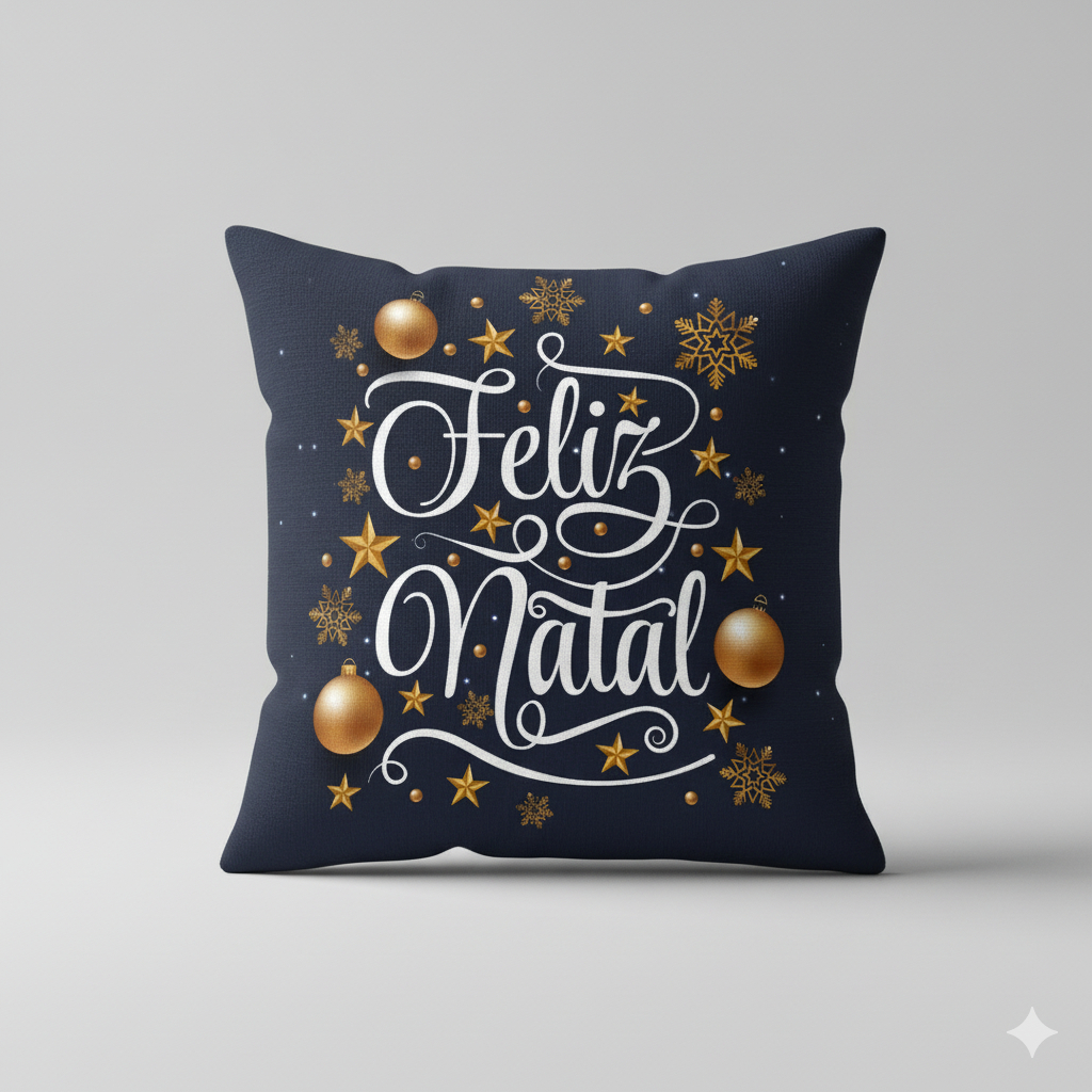 Capa de Almofada Decorativa 45x45cm Natal - Coleção Natal