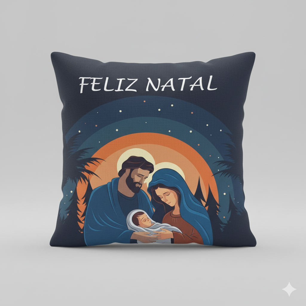 Capa de Almofada Decorativa 45x45cm Natal - Coleção Natal