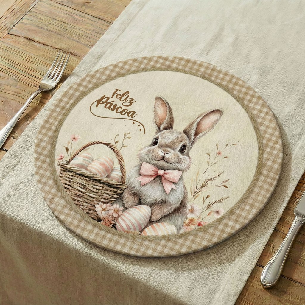 Kit 6 Capas Sousplat Decorativos Páscoa 35x35 