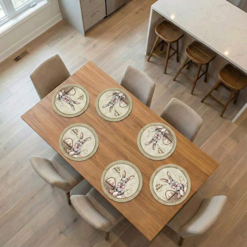 Kit 6 Capas Sousplat Decorativos Páscoa 35x35 