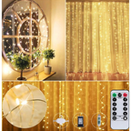 cortina 300 Leds - Natal Luz Amarelo