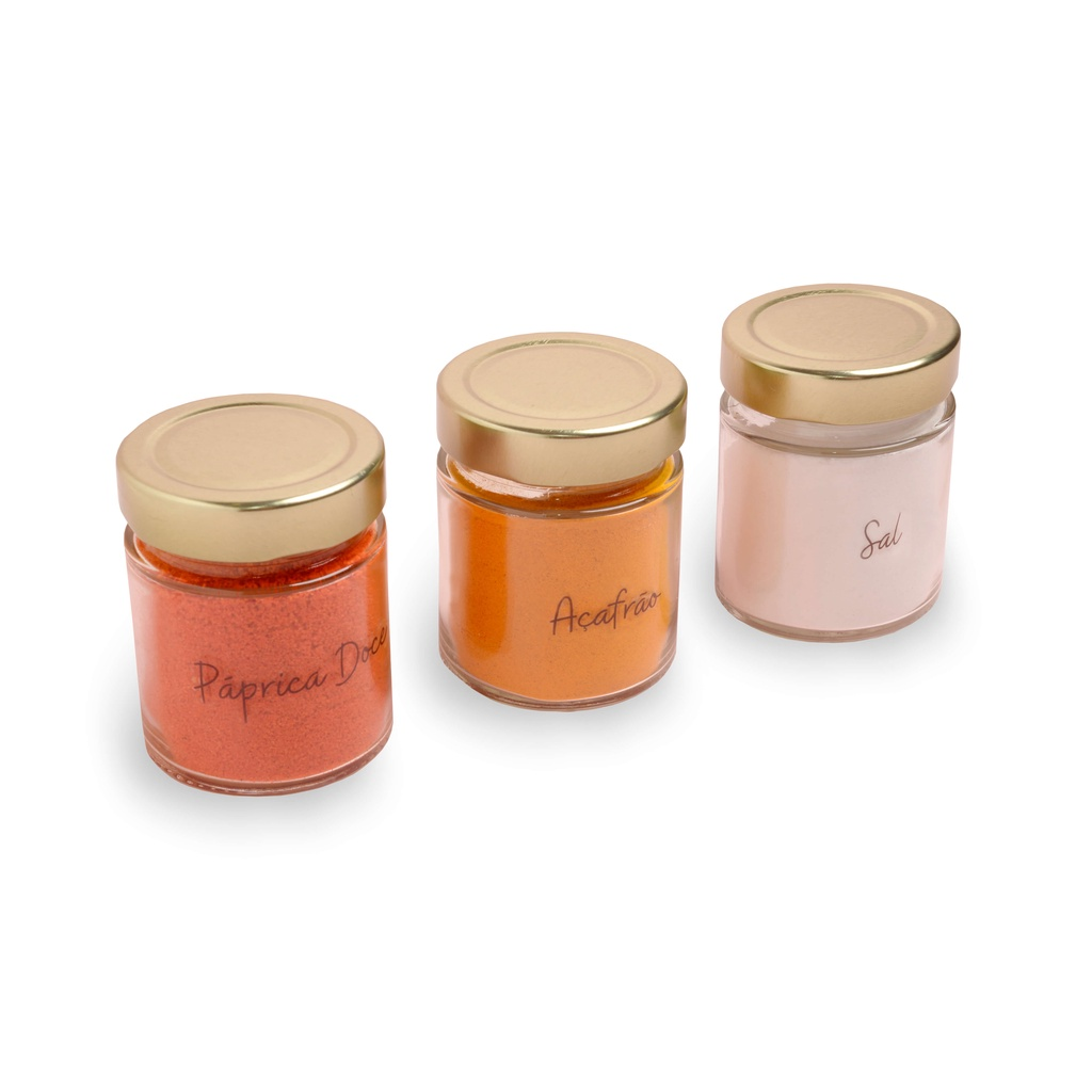 Kit 10 Porta Temperos Condimentos c/ 32 Adesivos de Temperos Potes de Vidro Organizador