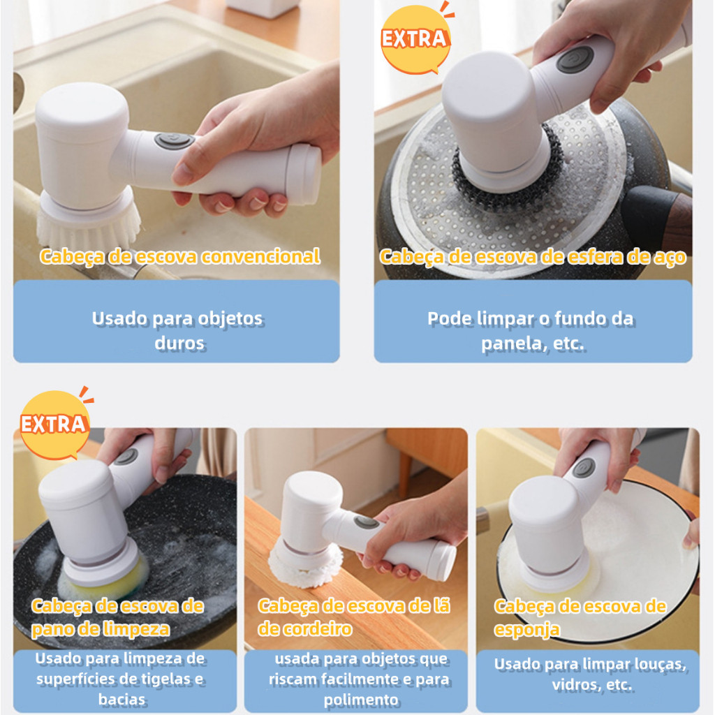 Escova Elétrica de Limpeza Sem 