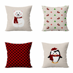 kit 4 capas de almofadas para o natal