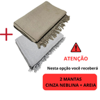 Kit 2 Mantas Natal Para Sofá 3,00 x 1,80M King Algodão Protetor Decoração Natal