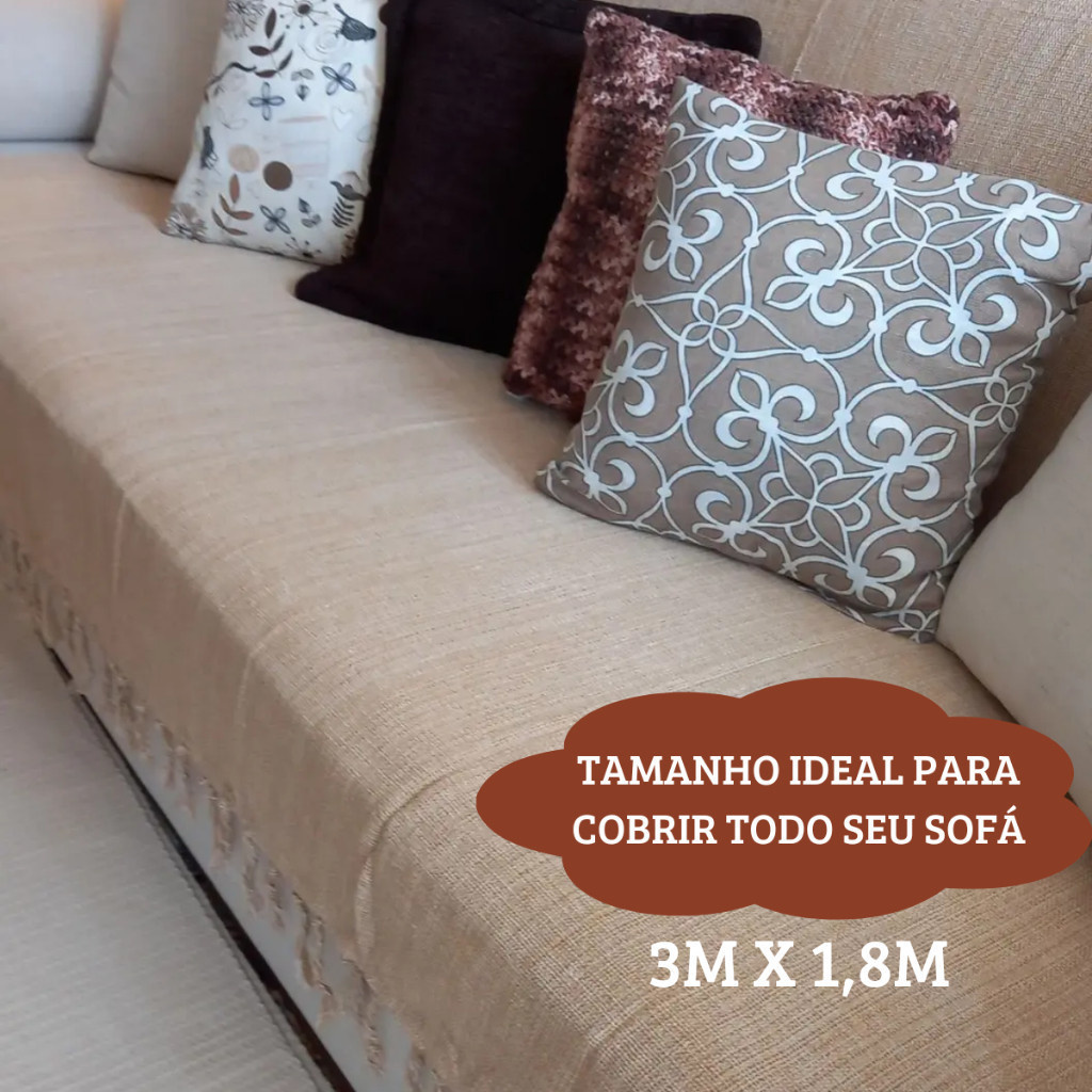 Kit 2 Mantas Natal Para Sofá 3,00 x 1,80M King Luxo Gigante 100% Algodão Protetor Decoração Natal