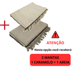 Kit 2 Mantas Natal Para Sofá 3,00 x 1,80M King Algodão Protetor Decoração Natal