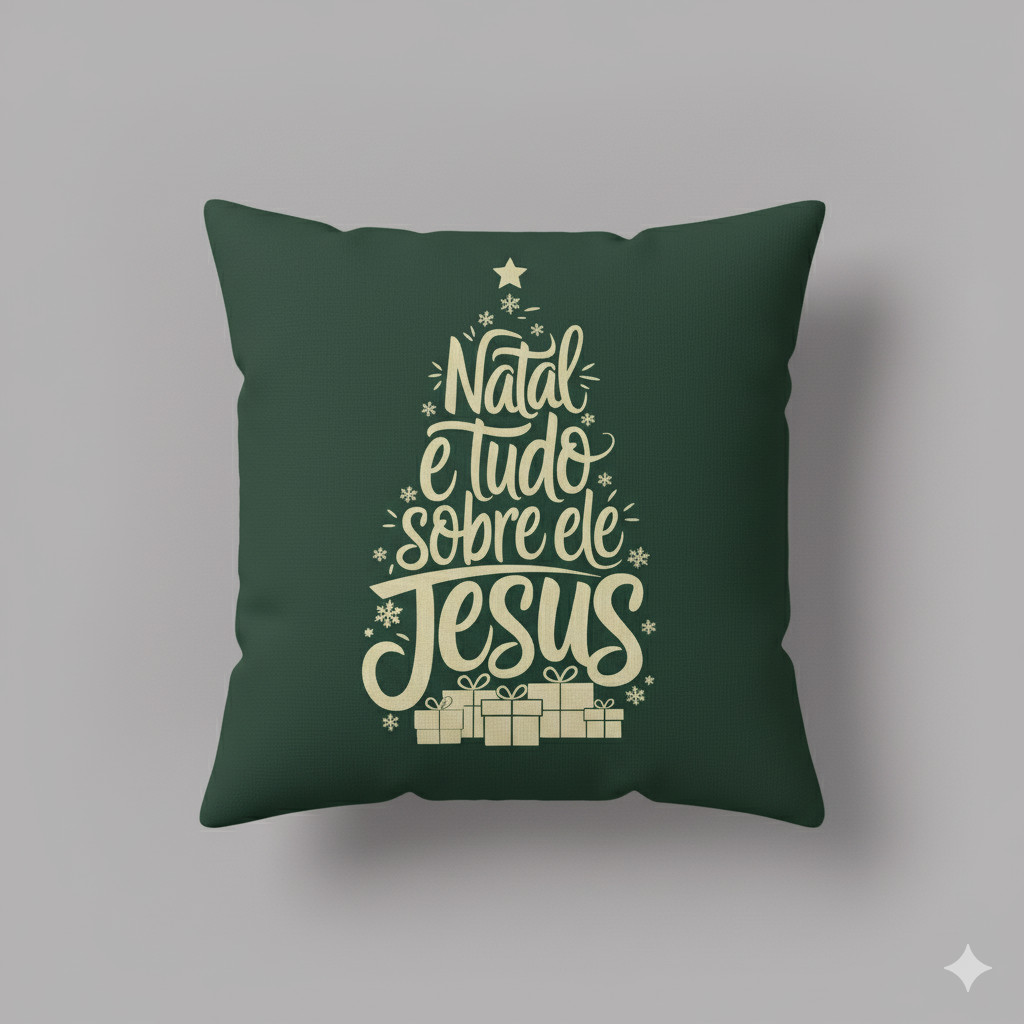 Capa de Almofada Decorativa 45x45cm Natal - Coleção Natal