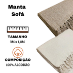 Kit 2 Mantas Natal Para Sofá 3,00 x 1,80M King Luxo Gigante 100% Algodão Protetor Decoração Natal