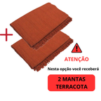 Kit 2 Mantas Natal Para Sofá 3,00 x 1,80M King Algodão Protetor Decoração Natal