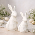 2 Coelhos Pascoa Decoração Moderna 