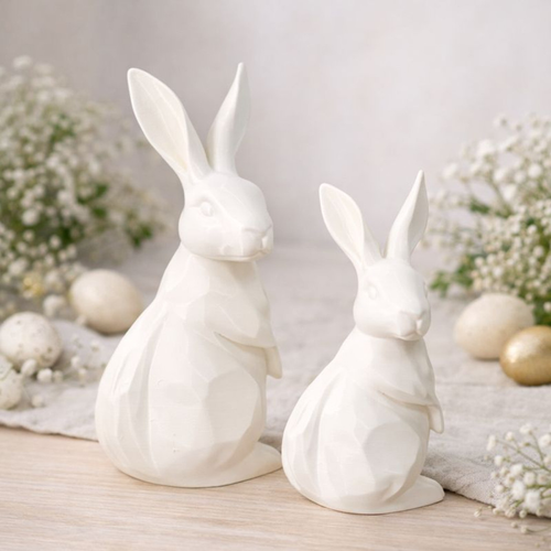 2 Coelhos Pascoa Decoração Moderna 