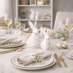 2 Coelhos Pascoa Decoração Moderna 
