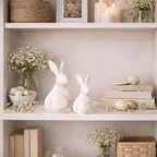 2 Coelhos Pascoa Decoração Moderna 