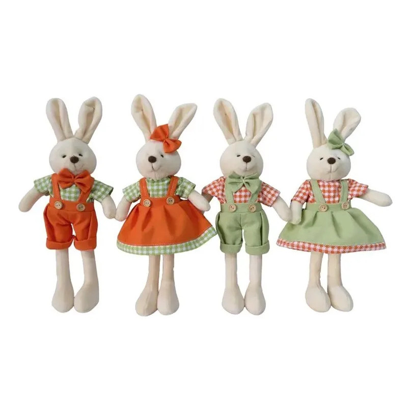 Kit de 4 Coelhos decorativos de Páscoa
